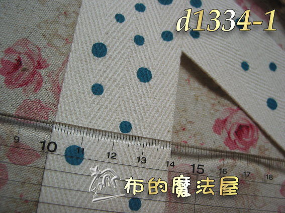 日本進口3.8公分(3.8cm)清原大小水玉點點純棉織帶,日本製棉織帶,圓點織帶
