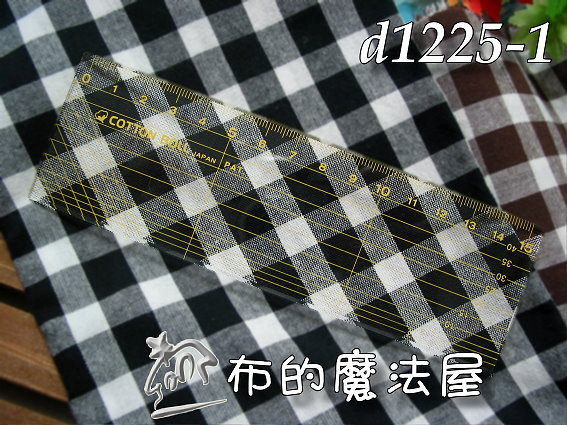 【布的魔法屋】日本進口d1225-1黃色cotton boll金龜牌15cm定規尺縫份尺(拼布工具) 